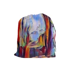 Abstract Tunnel Drawstring Pouches (large)  by NouveauDesign