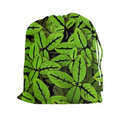 Nature Print Pattern Drawstring Pouches (xxl) by dflcprints