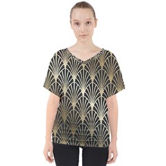 Art Deco V-neck Dolman Drape Top by NouveauDesign