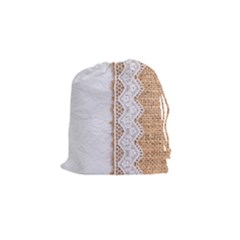 Parchement,lace And Burlap Drawstring Pouches (small)  by NouveauDesign