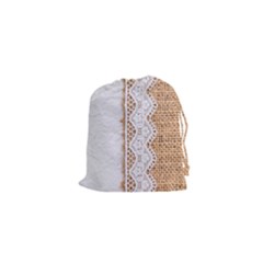 Parchement,lace And Burlap Drawstring Pouches (xs)  by NouveauDesign