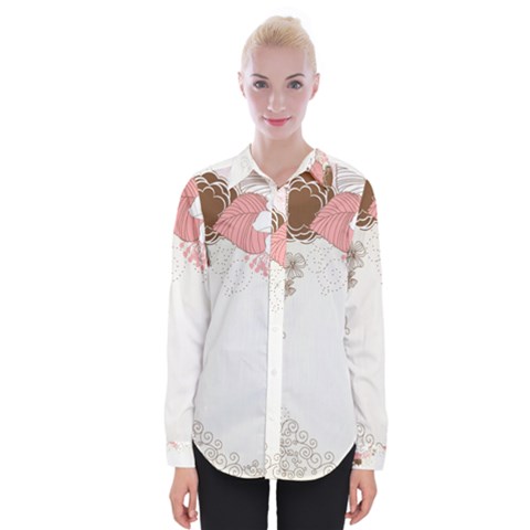 Flower Floral Rose Sunflower Star Sexy Pink Womens Long Sleeve Shirt by Mariart