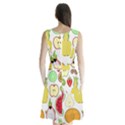 Mango Fruit Pieces Watermelon Dragon Passion Fruit Apple Strawberry Pineapple Melon Sleeveless Waist Tie Chiffon Dress View2