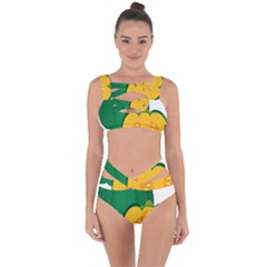 Pumpkin Peppers Green Yellow Bandaged Up Bikini Set  by Mariart