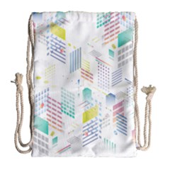 Layer Capital City Building Drawstring Bag (large) by Mariart