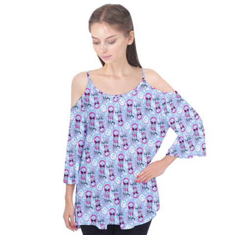 Pattern Kitty Headphones  Flutter Tees by iCreate