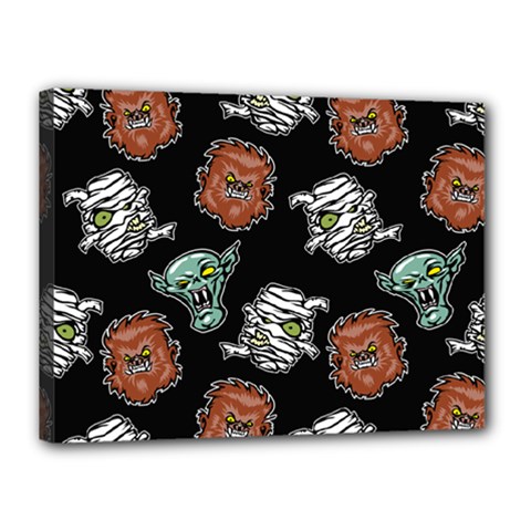 Pattern Halloween Werewolf Mummy Vampire Icreate Canvas 16  X 12  by iCreate