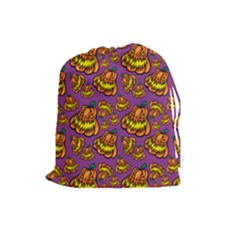 1pattern Halloween Colorfuljack Icreate Drawstring Pouches (large)  by iCreate