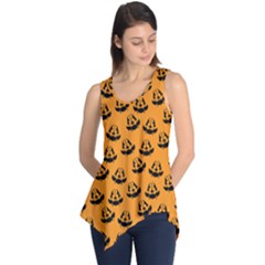 Halloween Jackolantern Pumpkins Icreate Sleeveless Tunic by iCreate