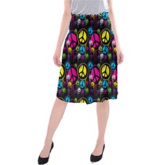Peace Drips Icreate Midi Beach Skirt by iCreate