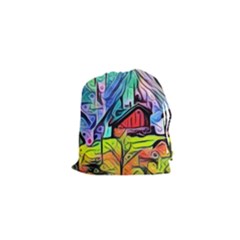 Magic Cube Abstract Art Drawstring Pouches (xs)  by NouveauDesign