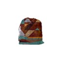 Turquoise and Bronze Triangle Design with Copper Drawstring Pouches (XS)  View2