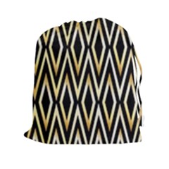 Gold,black,art Deco Pattern Drawstring Pouches (xxl) by NouveauDesign
