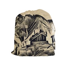 Ink Art Drawstring Pouches (extra Large) by NouveauDesign