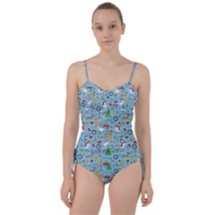 Christmas Pattern Sweetheart Tankini Set by Valentinaart