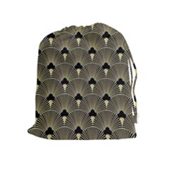 Art Deco Fan Pattern Drawstring Pouches (extra Large) by NouveauDesign