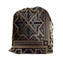Gold metallic and black art deco Drawstring Pouches (XXL) View1