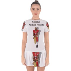 National Anthem Protest Drop Hem Mini Chiffon Dress by Valentinaart