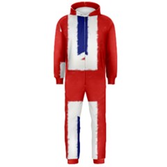 Union Jack Watercolor Drawing Art Hooded Jumpsuit (men)  by picsaspassion
