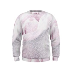 Rose Pink Flower  Floral Pencil Drawing Art Kids  Sweatshirt by picsaspassion