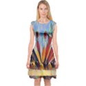 3abstractionism Capsleeve Midi Dress View1