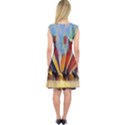 3abstractionism Capsleeve Midi Dress View2