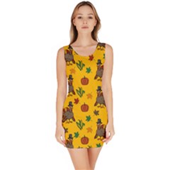 Thanksgiving Turkey  Bodycon Dress by Valentinaart