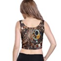 Midnight Never Ends, a Red Checkered Diner Fractal Crop Top View3