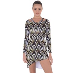 Art Deco Asymmetric Cut-out Shift Dress by NouveauDesign