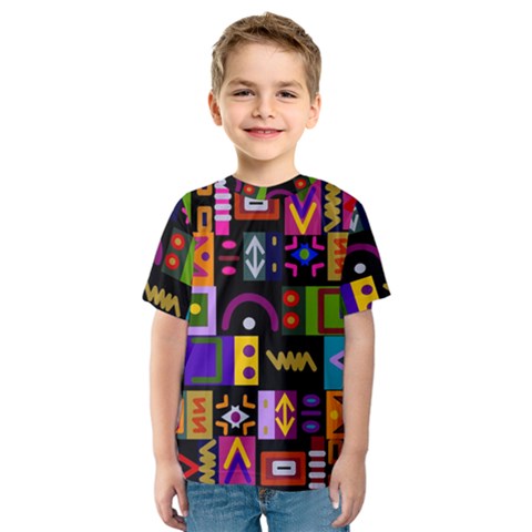 Abstract A Colorful Modern Illustration Kids  Sport Mesh Tee by Celenk