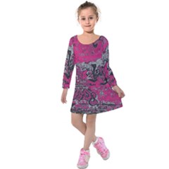 Graffiti Kids  Long Sleeve Velvet Dress by ValentinaDesign