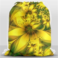 Beautiful Yellow-green Meadow Of Daffodil Flowers Drawstring Bag (large) by jayaprime