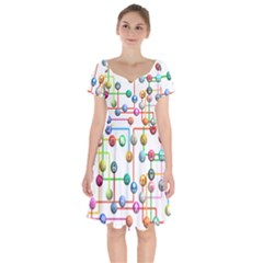 Icon Media Social Network Short Sleeve Bardot Dress by Celenk