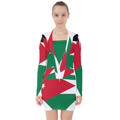 Heart Love Affection Jordan V-neck Bodycon Long Sleeve Dress by Celenk