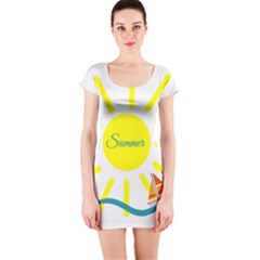 Summer Beach Holiday Holidays Sun Short Sleeve Bodycon Dress by Celenk