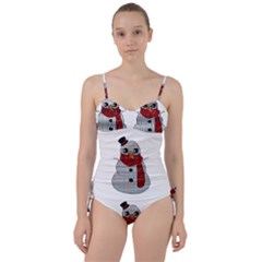 Kawaii Snowman Sweetheart Tankini Set by Valentinaart