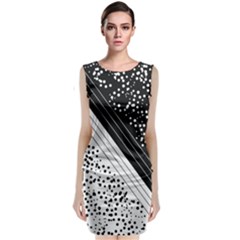 Pattern Sleeveless Velvet Midi Dress by gasi