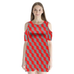 Pattern Shoulder Cutout Velvet One Piece by gasi