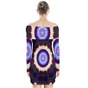 Mandala Art Design Pattern Long Sleeve Off Shoulder Dress View2