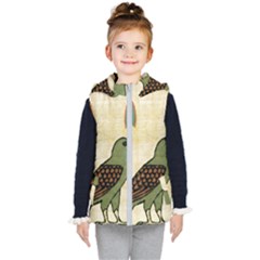 Egyptian Paper Papyrus Bird Kid s Puffer Vest by Celenk