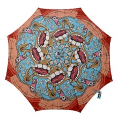 Illustration Characters Comics Draw Hook Handle Umbrellas (large) by Celenk