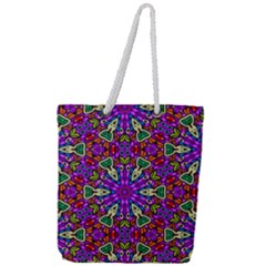 Seamless Tileable Pattern Design Full Print Rope Handle Tote (large) by Celenk