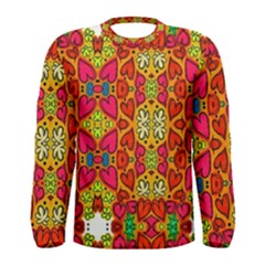 Abstract Background Pattern Doodle Men s Long Sleeve Tee by Celenk