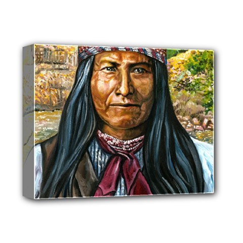 Apache Tribe Warrior Chiricahua Apache Tribe Deluxe Canvas 14  X 11  by allthingseveryone