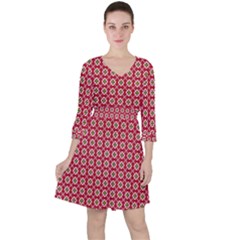 Christmas Wrapping Paper Ruffle Dress by Celenk
