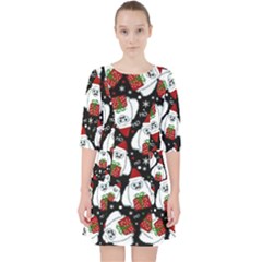 Yeti Xmas Pattern Pocket Dress by Valentinaart