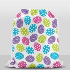 Polka Dot Easter Eggs Drawstring Bag (small) by allthingseveryone