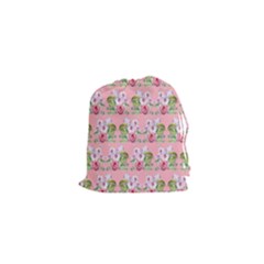 Floral Pattern Drawstring Pouches (xs)  by SuperPatterns
