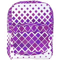 Pattern Square Purple Horizontal Full Print Backpack by Celenk