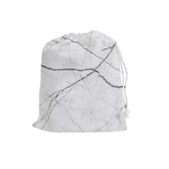 White Background Pattern Tile Drawstring Pouches (large)  by Celenk